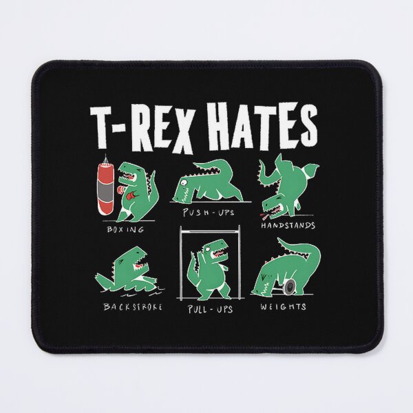 Item preview, Funny T Rex Cartoon Dislikes Boxing, Loves Push Ups and Pull Ups Workout Design designed and sold by MoGo2020.