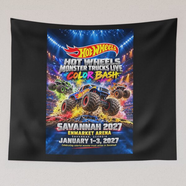 Artikelvorschau, Hot Wheels Monster Trucks Live – Color Bash – 1.–3. Januar 2027 – Savannah, Georgia – Enmarket Arena entworfen und verkauft von DBM Photo Art 1.