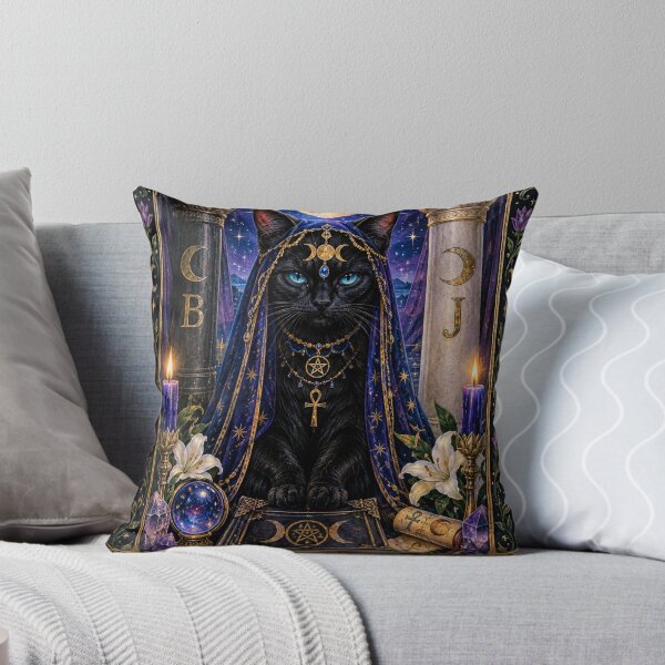 Item preview, The High Priestess Witchy Black Cat Tarot Card designed and sold by Witch Joseph.