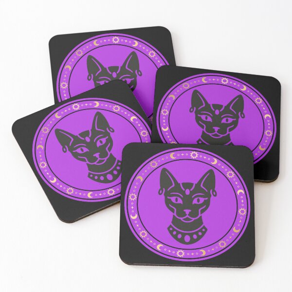 Item preview, Purple Sun and Moon Bastet Design designed and sold by Witch Joseph.