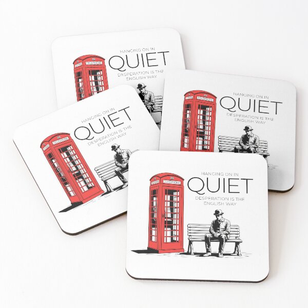 Item preview, Dibujo lineal de una cabina telefónica de Londres y cita designed and sold by DroneWorks Creative.