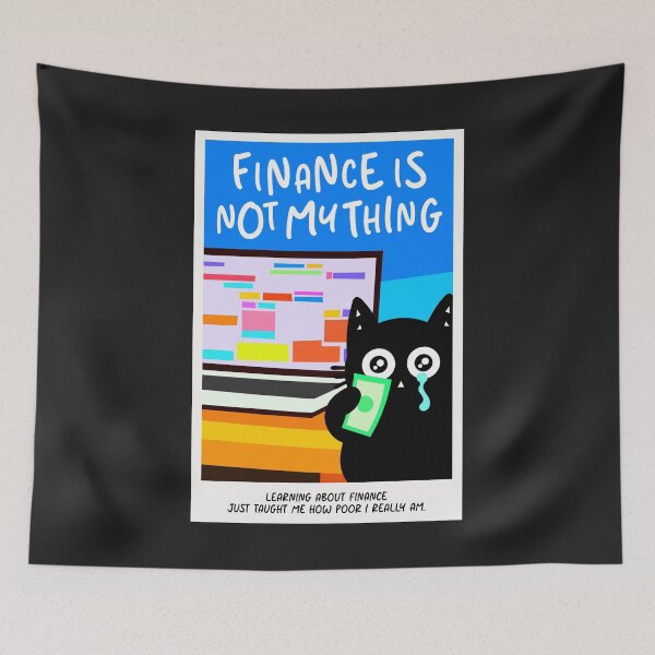 Item preview, Broke Cat Studying Finance - Little cat. designed and sold by DibujandoPorfa.