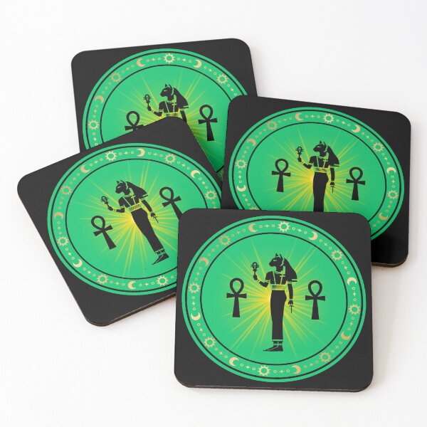 Item preview, Green Sun and Moon Bastet Ankh Design designed and sold by Witch Joseph.