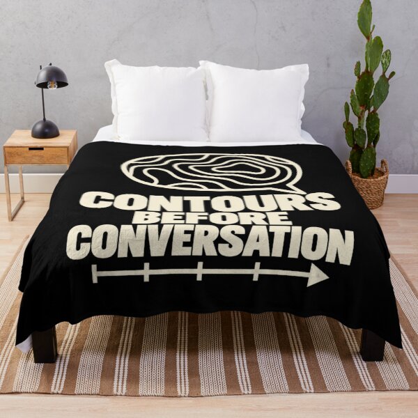 Item preview, Contours Before Conversation Quiet Map Nerd Design designed and sold by DreamLayerStudio.
