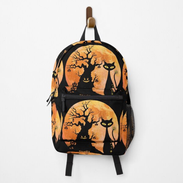 Item preview, Halloween cool cat under spooky jack o lantern tree designed and sold by 247DesignStudio.