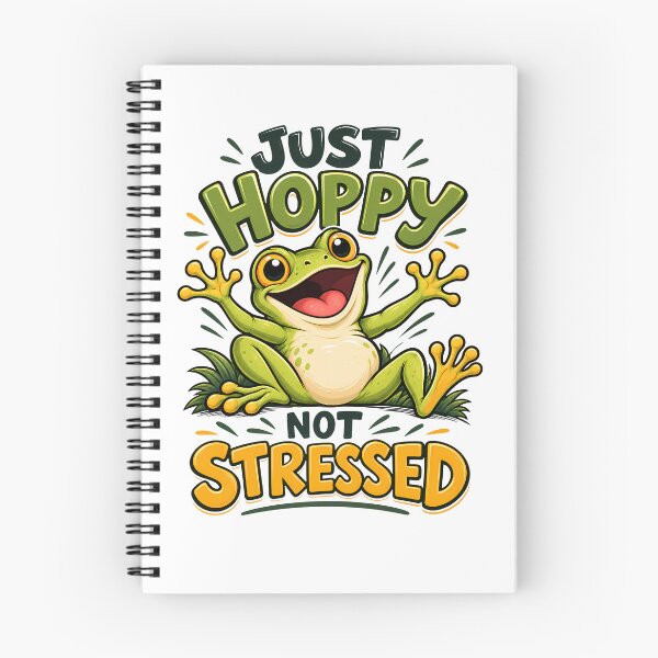 Item preview, Just Hoppy Not Stressed Funny Frog Cute Frog Positive Mental Health designed and sold by BDLuck2021.
