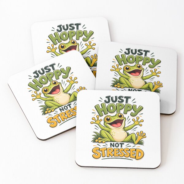 Item preview, Just Hoppy Not Stressed Funny Frog Cute Frog Positive Mental Health designed and sold by BDLuck2021.
