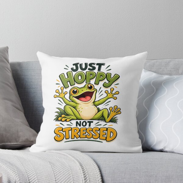Item preview, Just Hoppy Not Stressed Funny Frog Cute Frog Positive Mental Health designed and sold by BDLuck2021.