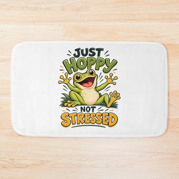 Item preview, Just Hoppy Not Stressed Funny Frog Cute Frog Positive Mental Health designed and sold by BDLuck2021.