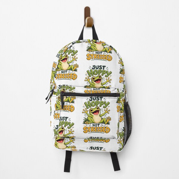 Item preview, Just Hoppy Not Stressed Funny Frog Cute Frog Positive Mental Health designed and sold by BDLuck2021.