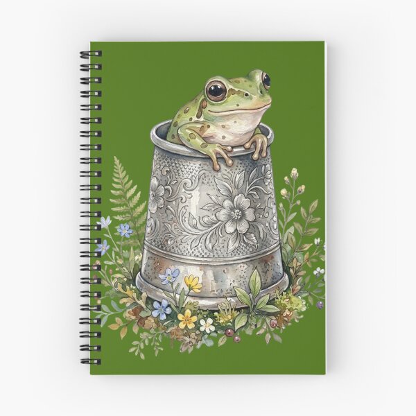 Item preview, Cute Frog inside Vintage Silver Thimble designed and sold by Merli7.