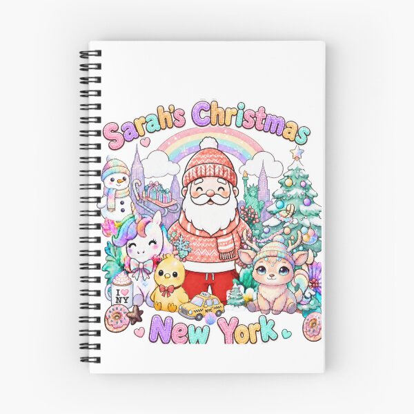 Item preview, Kawaii Christmas Santa New York Cute Sarah New York Holidays designed and sold by TheChalkyFox.