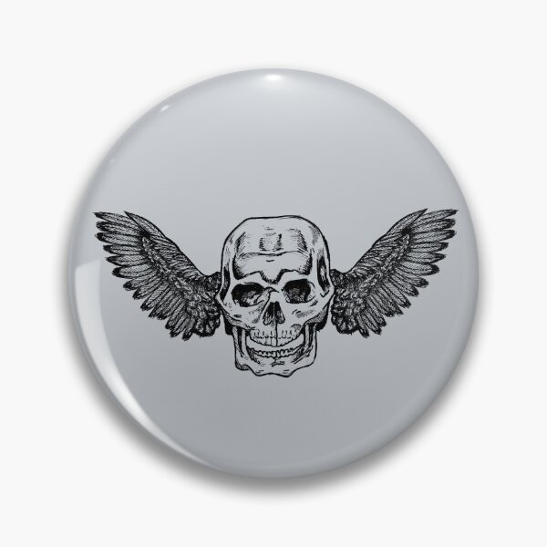 Item preview, Skull with Wings | Dark Gothic Skull Art | Angel Skull designed and sold by Half Mess.