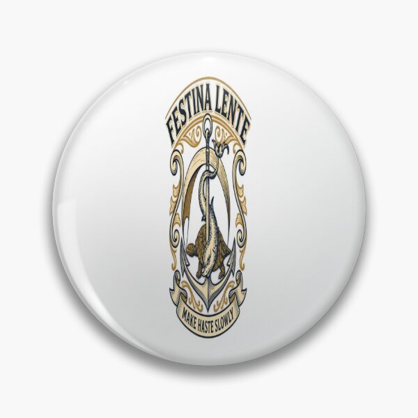 Artikelvorschau, Festina Lente Vintage Lateinisches Motto – Eile mit Weile entworfen und verkauft von CatLovers Studio.