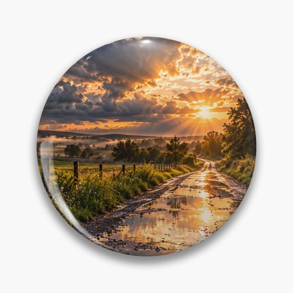 Item preview, After the Rain – Golden Country Road designed and sold by Forest Hollow Art.