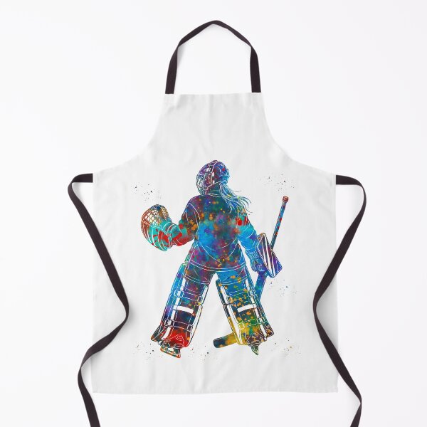 Item preview, Female Ice Hockey Goalie Watercolor Art designed and sold by Liededrom..