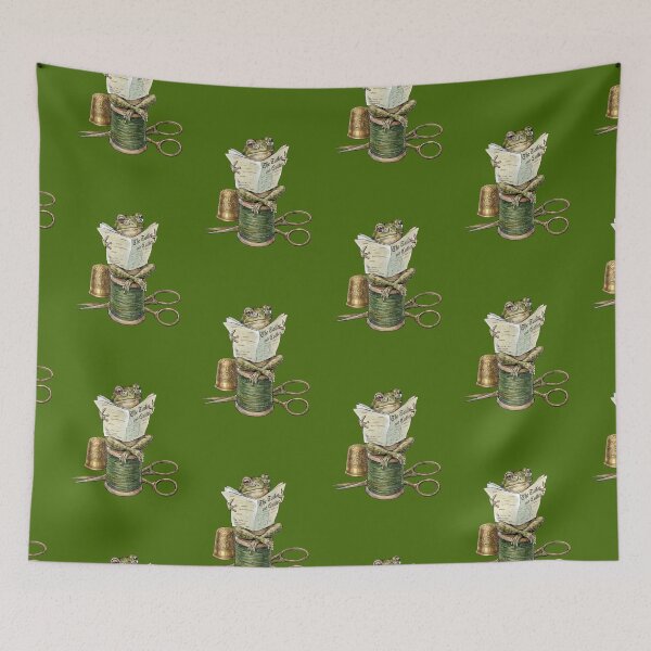 Item preview, Frog Reading Newspaper on Thread Spool designed and sold by Merli7.