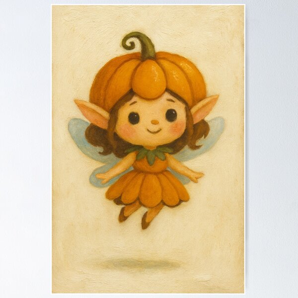 Item preview, Flor de calabaza | Hada encantada de otoño designed and sold by Whatever Works.