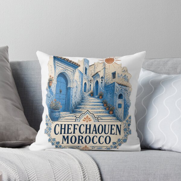 Aperçu de l'œuvre Chefchaouen Maroc Ville Bleue Art du Voyage créée et vendue par VinZzep.