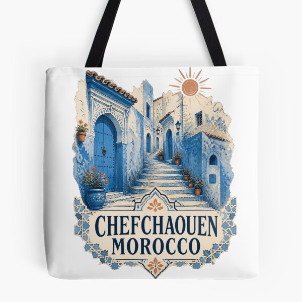 Item preview, Chefchaouen Morocco Blue City Travel Art designed and sold by VinZzep.