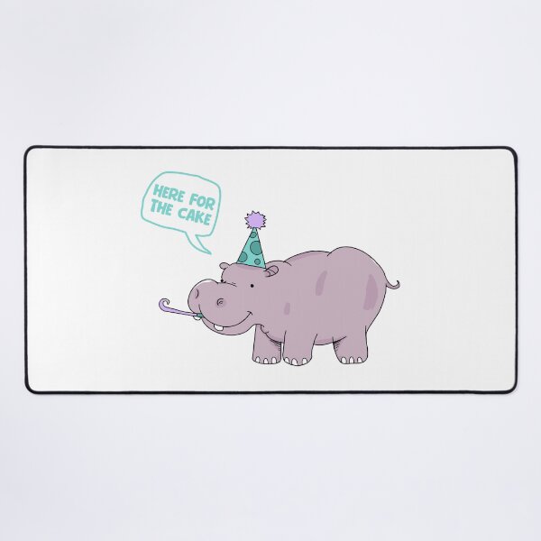 Item preview, Party Hippo - Here For The Cake designed and sold by Nortanila.