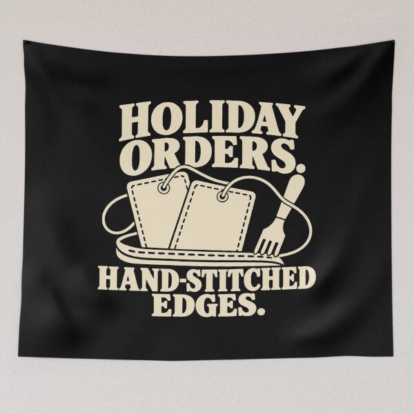 Artikelvorschau, Holiday Orders Hand Stitched Edges Leatherworker Humor entworfen und verkauft von DreamLayerStudio.