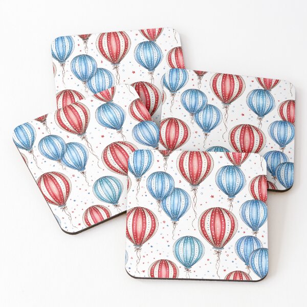 Item preview, Red White and Blue Balloon Patriotic Pattern designed and sold by Boddicca.