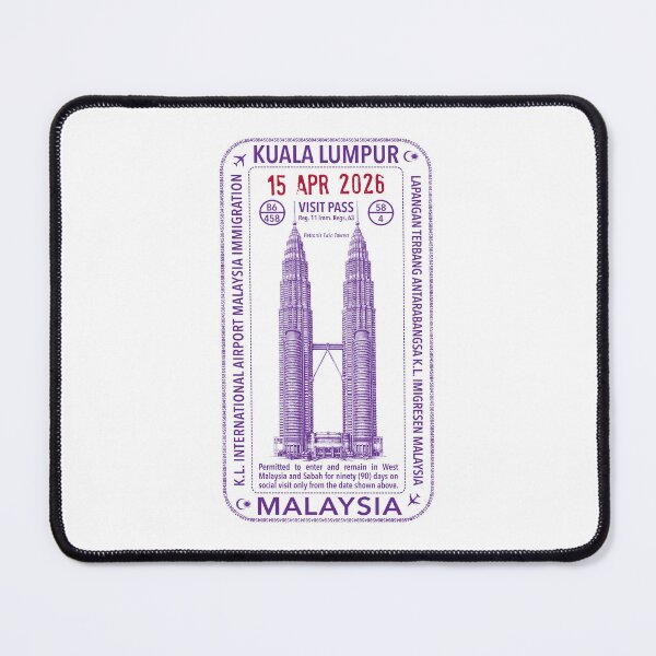Item preview, Passport Stamp - Kuala Lumpur, Malaysia designed and sold by travelwitheric.