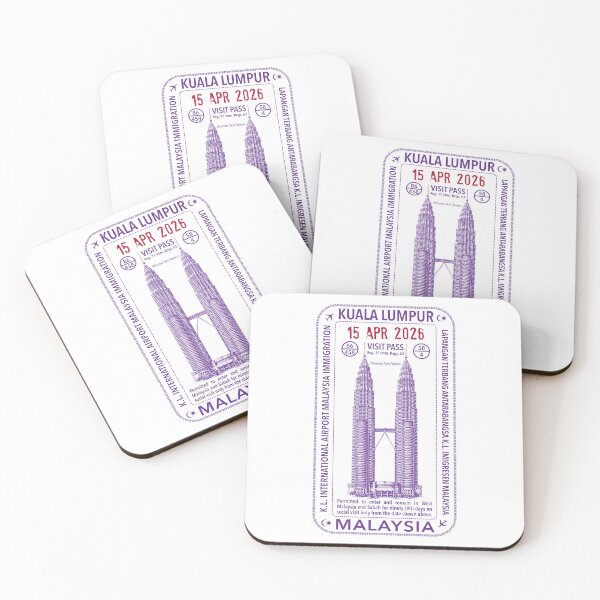 Item preview, Passport Stamp - Kuala Lumpur, Malaysia designed and sold by travelwitheric.