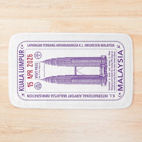 Item preview, Passport Stamp - Kuala Lumpur, Malaysia designed and sold by travelwitheric.