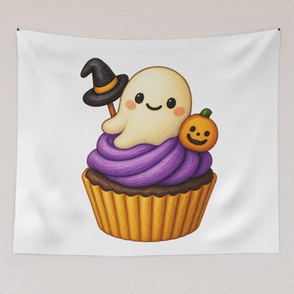 Item preview, Sweet Little Haunt | Halloween Ghost Cupcake designed and sold by Whatever Works.