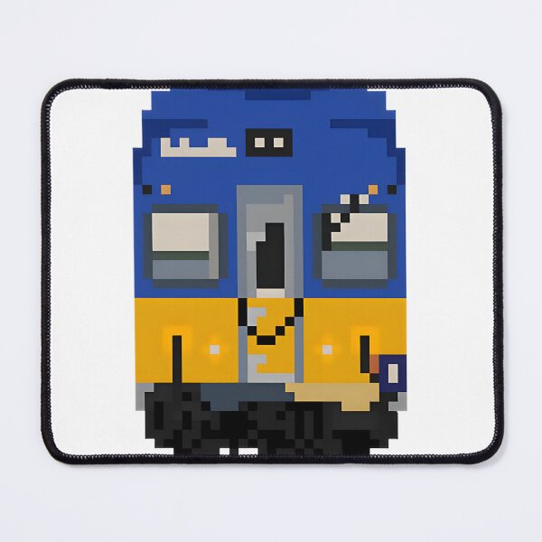 Item preview, Pixel Art NSW V Set Intercity Train in Blue and Yellow Design designed and sold by NurseAxis.