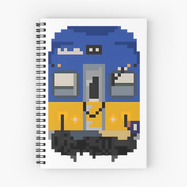 Item preview, Pixel Art NSW V Set Intercity Train in Blue and Yellow Design designed and sold by NurseAxis.