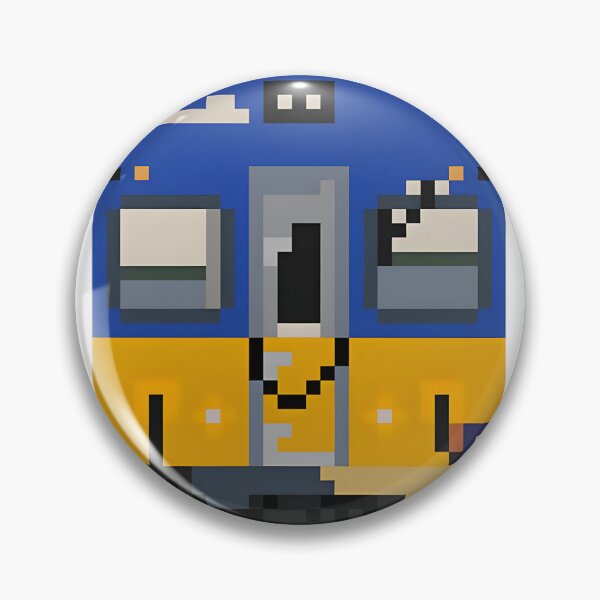 Item preview, Pixel Art NSW V Set Intercity Train in Blue and Yellow Design designed and sold by NurseAxis.