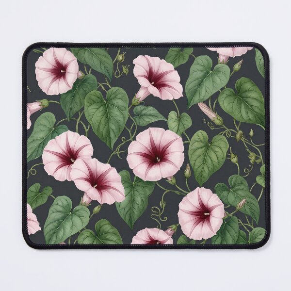 Item preview, Dark Foliage Pink Bindweed Pattern designed and sold by Studio BC.
