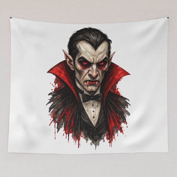Item preview, The Crimson Count | Gothic Vampire Portrait designed and sold by Whatever Works.