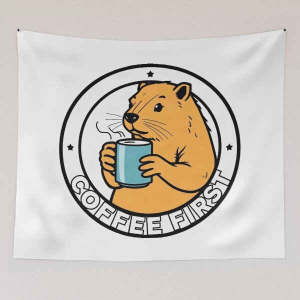 Item preview, Coffee Break Capybara Morning designed and sold by Arc2020.