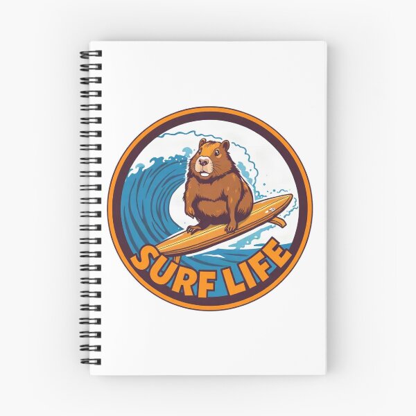 Item preview, Retro Summer Capybara Surfer designed and sold by Arc2020.