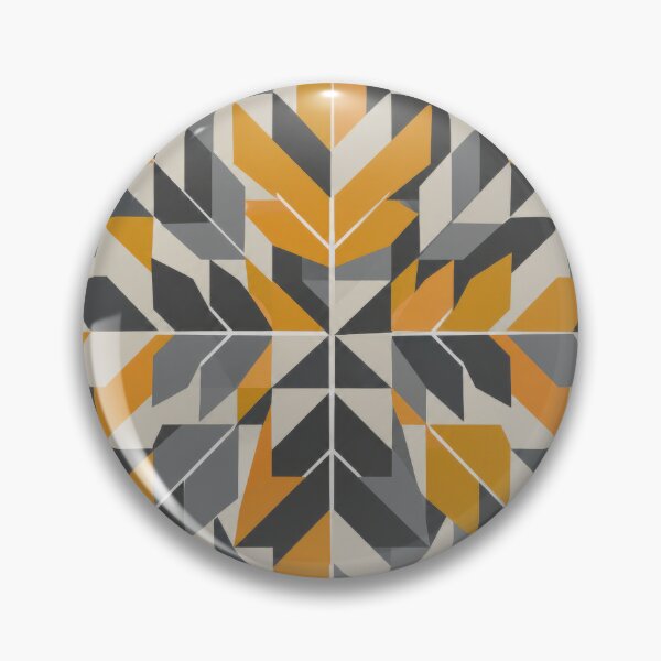 Item preview, Retro Fragmented Scandinavian Design in Yellow and Grey designed and sold by scicilysimonee.