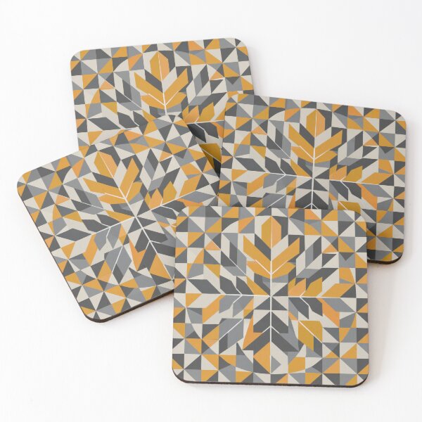 Item preview, Retro Fragmented Scandinavian Design in Yellow and Grey designed and sold by scicilysimonee.