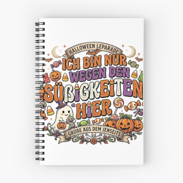 Artikelvorschau, Ich bin nur wegen den Sussigkeiten hier German Halloween Ghost entworfen und verkauft von seelee123.