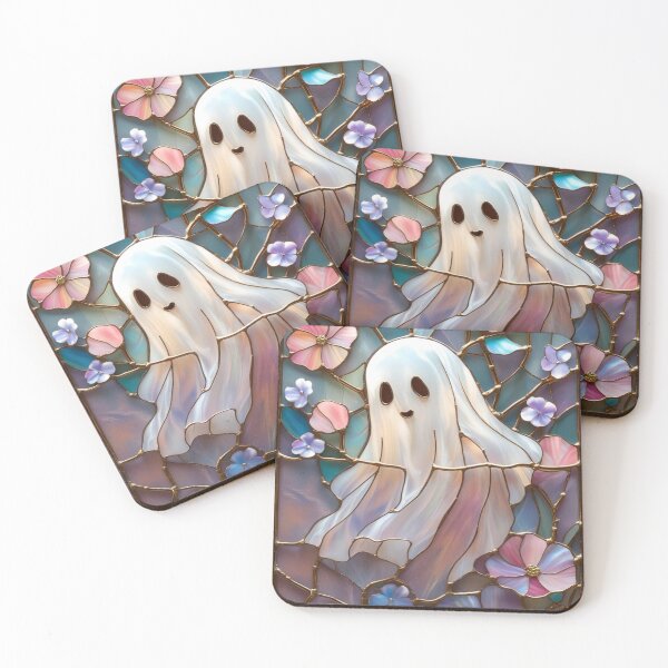 Item preview, Fantasmitas de Vitral Pastel | Fantasmas Tiernos Estilo Vidrio Emplomado designed and sold by BriSher.