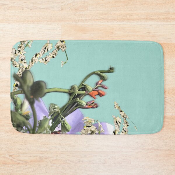 Item preview, Twisted Flowers Green Square Collage designed and sold by eveyting.
