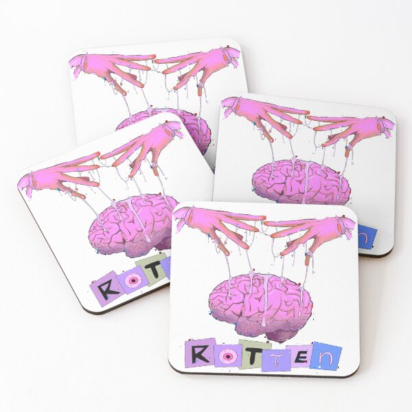 Item preview, Brain Rot Pink Brain Meme with Rotten Lettering designed and sold by Lorets-Designs.