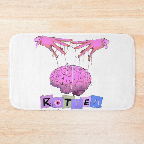 Item preview, Brain Rot Pink Brain Meme with Rotten Lettering designed and sold by Lorets-Designs.