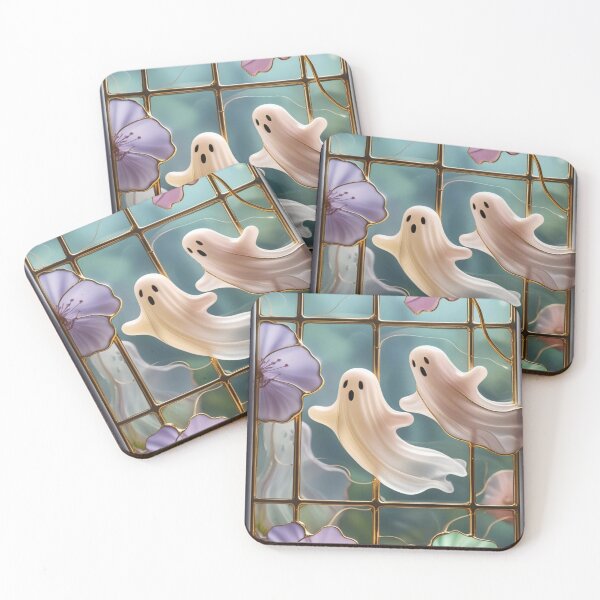 Item preview, Fantasmitas de Vitral Pastel y Flores designed and sold by BriSher.