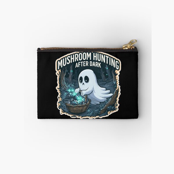 Item preview, Mushroom Hunting After Dark - Cute Ghost in a Glowing Forest designed and sold by AceEye.