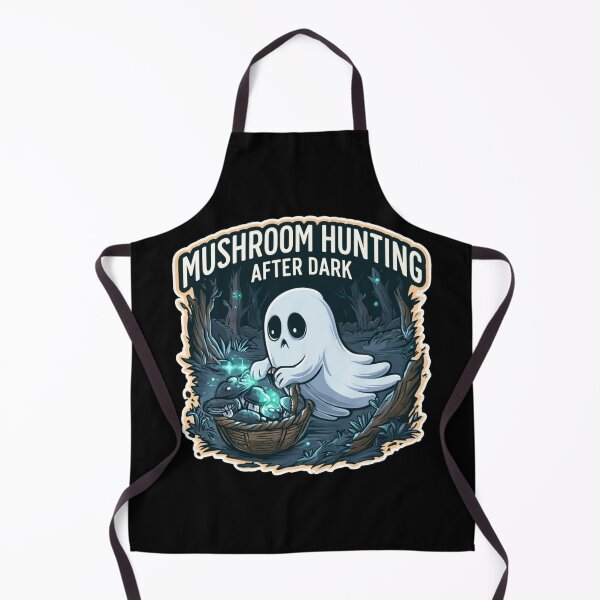 Item preview, Mushroom Hunting After Dark - Cute Ghost in a Glowing Forest designed and sold by AceEye.