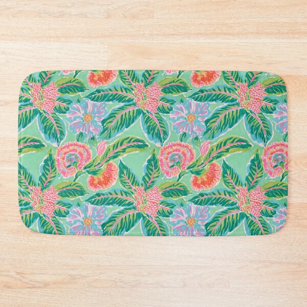 Item preview, Hojas de tabaco de estilo chinoiserie preppy sobre fondo verde menta. designed and sold by SophieClimaArt.
