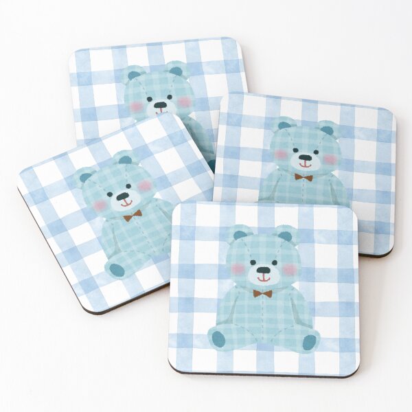 Aperçu de l'œuvre Adorable ourson en peluche à motif vichy créée et vendue par roaaroaa.